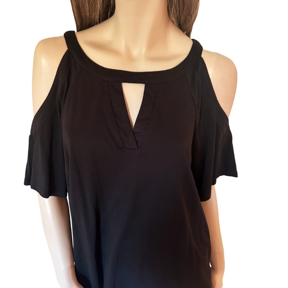 Michael Kors Cold Shoulder Top Blouse Tank Tunic Cut Out - Picture 3 of 11